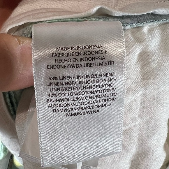 Polo Ralph Lauren Linen Blend 38W 6” Inseam Classic Fit Green Flat Front Shorts - Picture 8 of 10